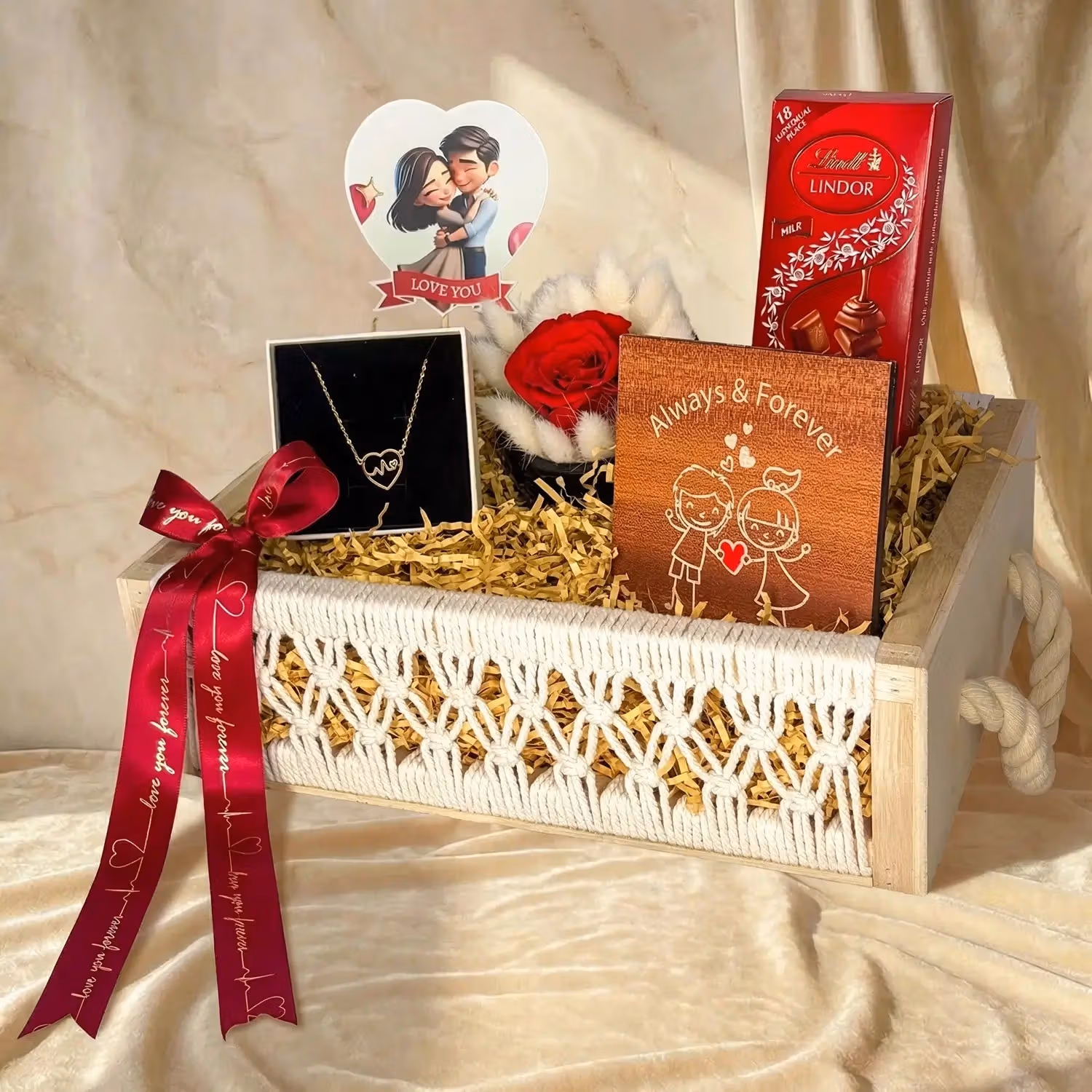 Eternal Love Gift Set: Forever Rose & Heartfelt Treasures