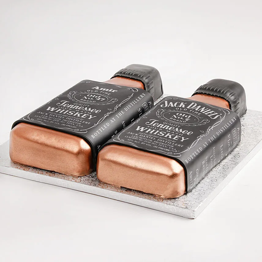 Designer Jack Daniels Fondant Cake