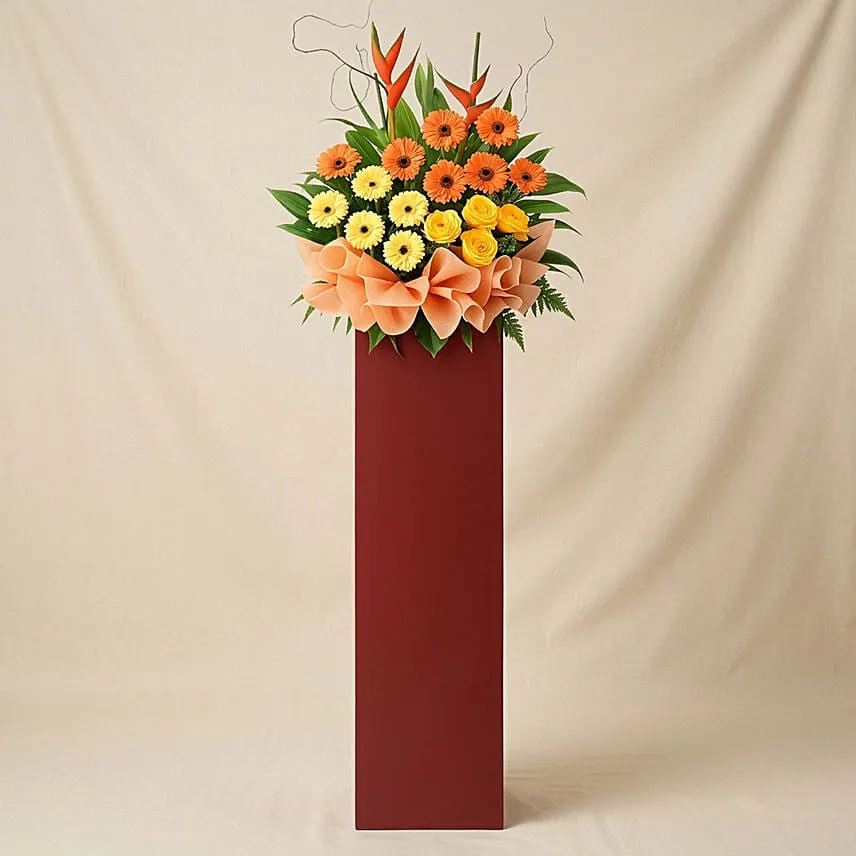 Gerberas N Lilies Flower Stand