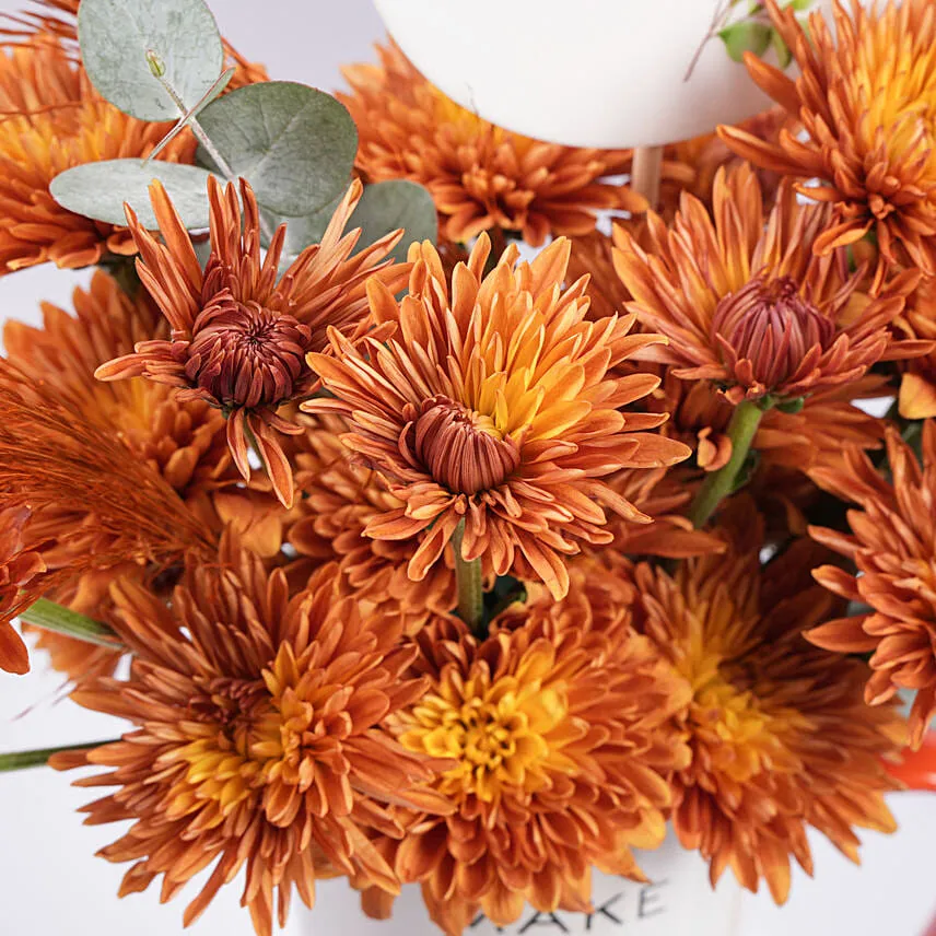 Orange Chrysanthemums Birthday Mug