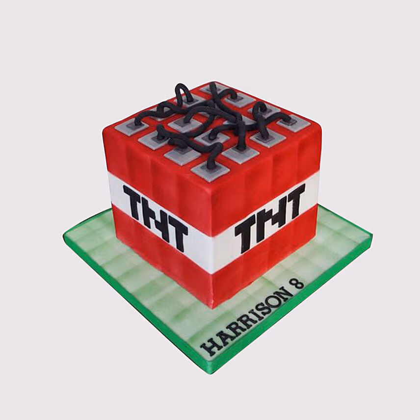 Tnt Minecraft Truffle Cake