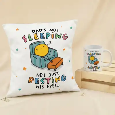 Father’s Day Comfort Combo: Cozy Cushion & Mug Gift Set