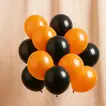 Vibrant Orange and Black Helium Latex Balloons for Festive Celebrations