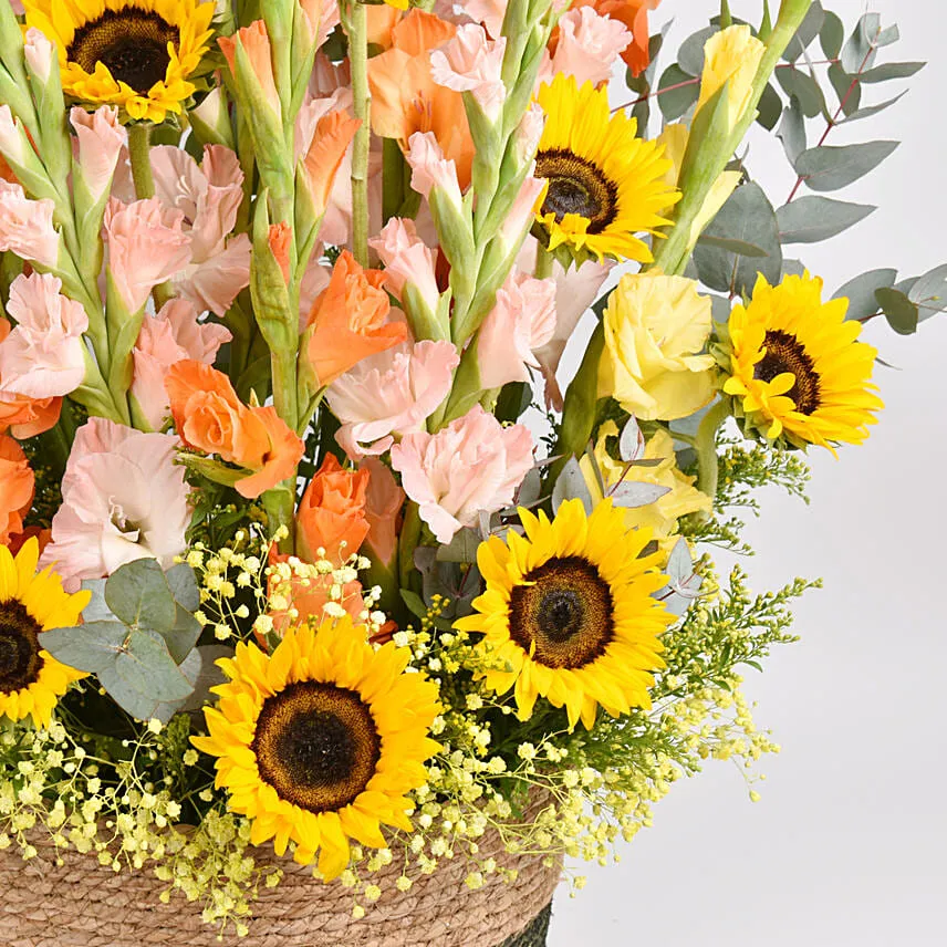 Gladiolus and Sunflower Beauties Basket