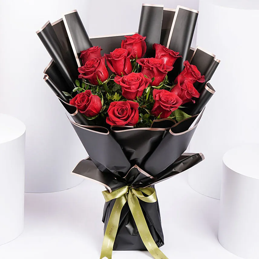 Bunch of Beautiful 12 Red Rose