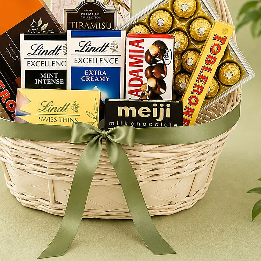 Exotic Chocolates Gift Basket