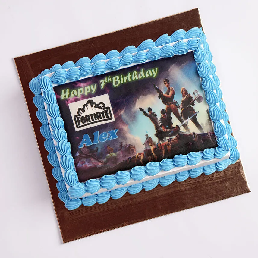 Fortnite Birthday Chocolate Photo Cake