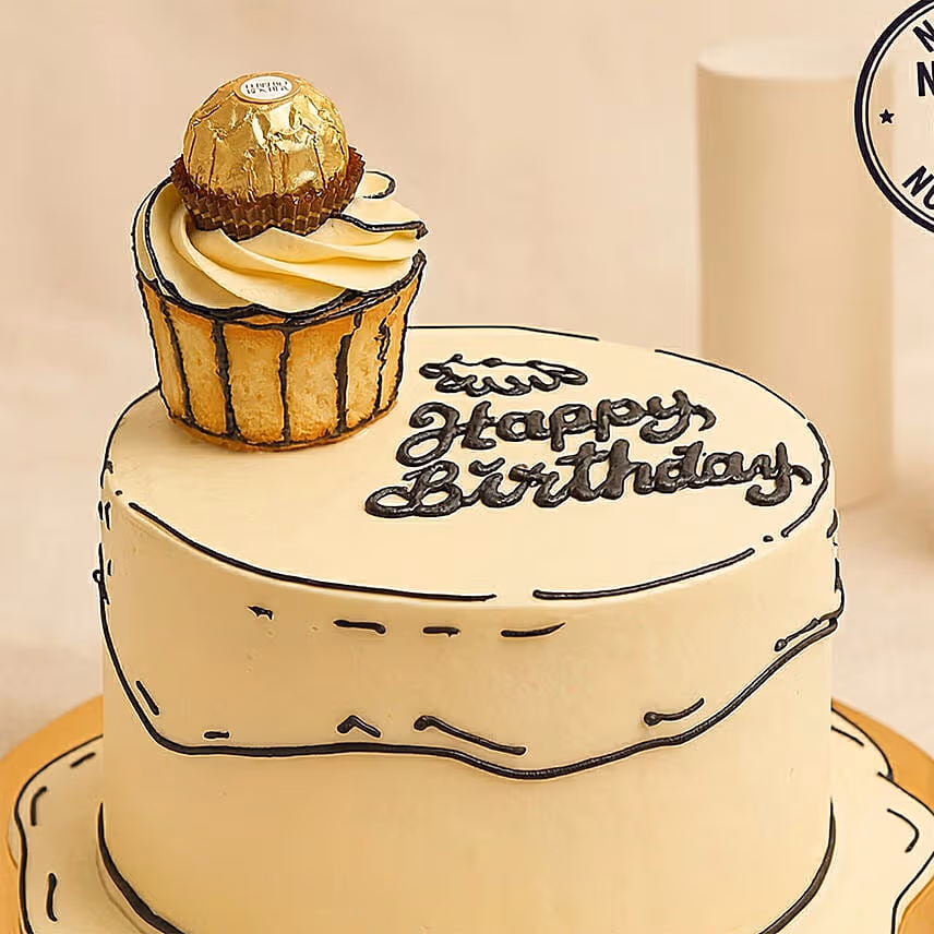 Comical Treat Birthday Chocolate Cake