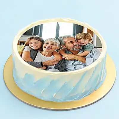 Delicious Personalized Chocolate Photo Cake - Perfect for Celebrations