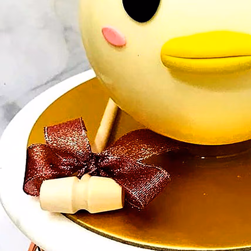 Duck Shaped Mango Pinata Cake