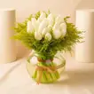 Maximum Desire White Tulip Vase