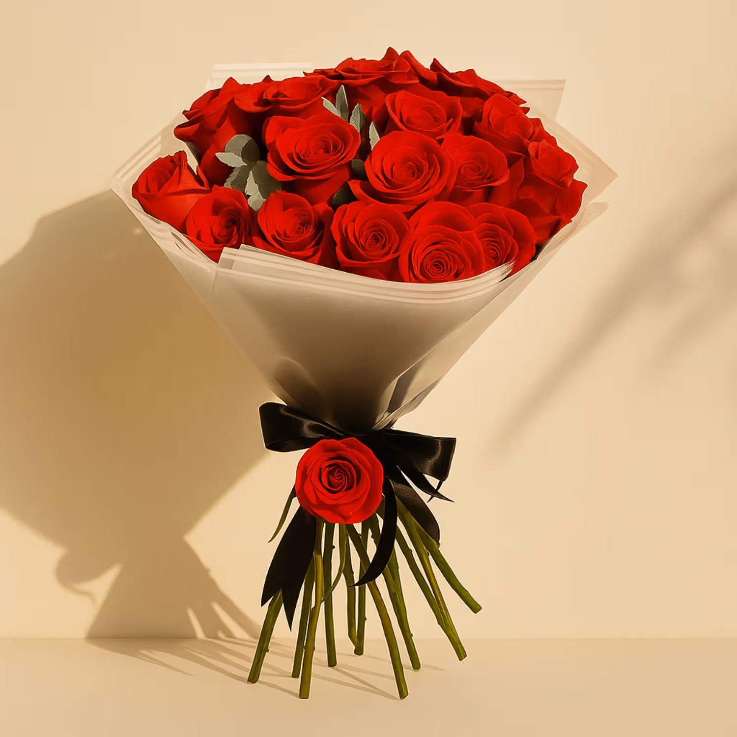 Elegant Eternal 20 Roses Bouquet - Peach Rose
