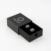 Elegant Gift Basket with Signature Jewelry Black Enamel Swirl Cufflinks
