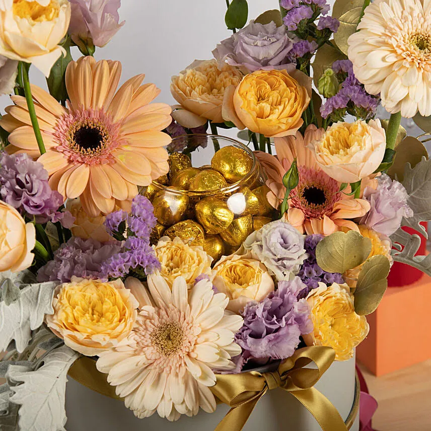 Flowers Harmony and Chocolates Box