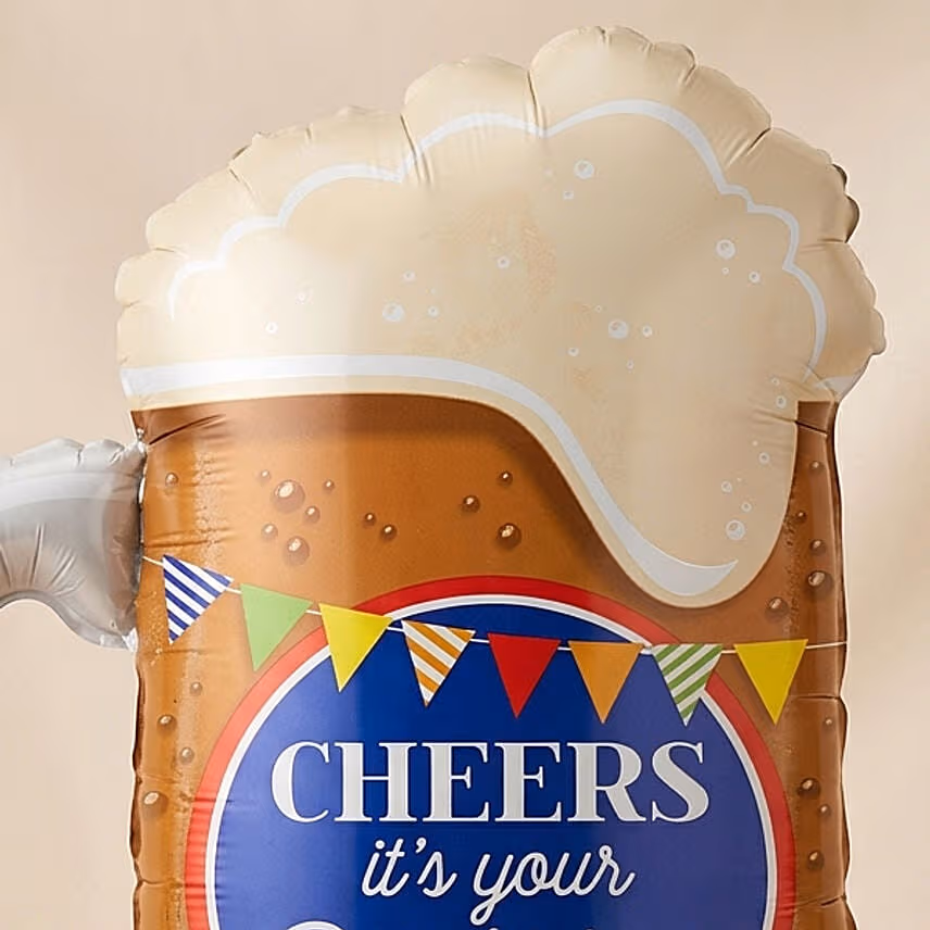 Cheers birthday Beer Balloon 26 Inch
