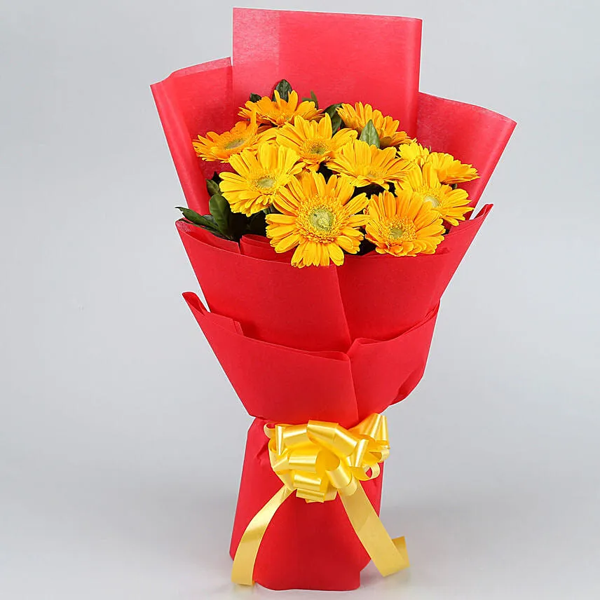 Sunshine Yellow Gerberas Bouquet