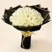 50 White Roses Beauty Bouquet