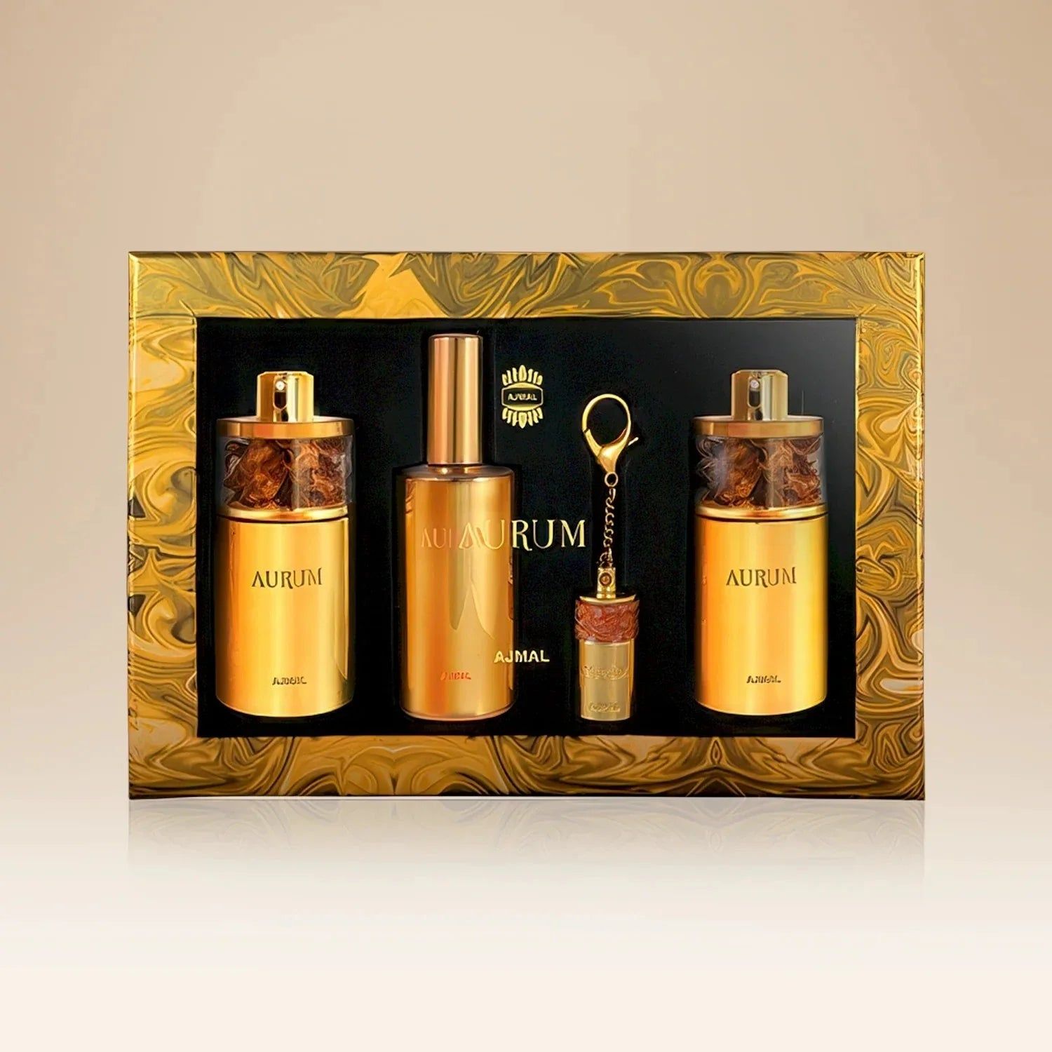 عطور أجمل | مجموعة هدايا أوروم الفاخرة و باقة ورد سيمفونية أنيقة