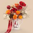 Christmas Festive Bloom Jug - A Joyful Floral Celebration