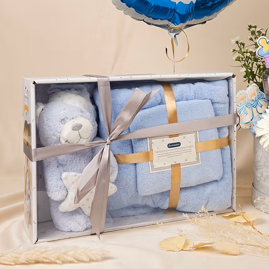 Its a Baby Boy Flower gift set