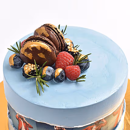 Custom Photo Chocolate Canvas Cake - Perfect for Celebrations
