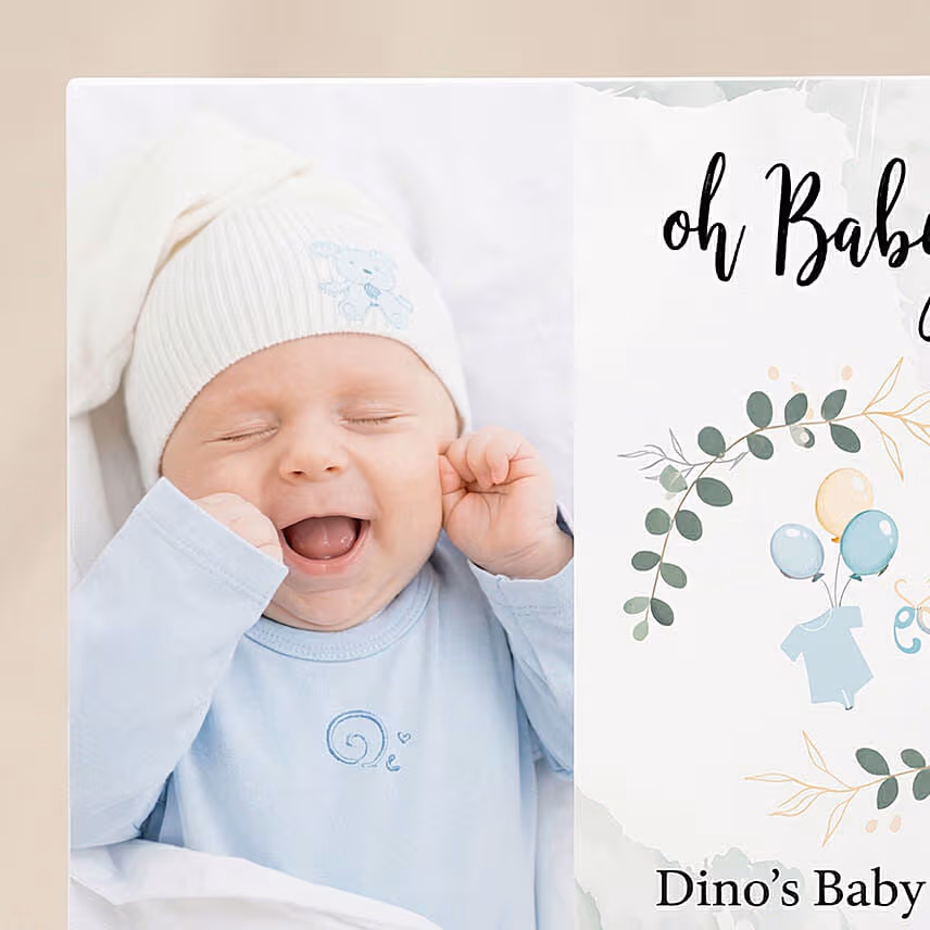 Personalized New Born Baby Boy Photo Frame