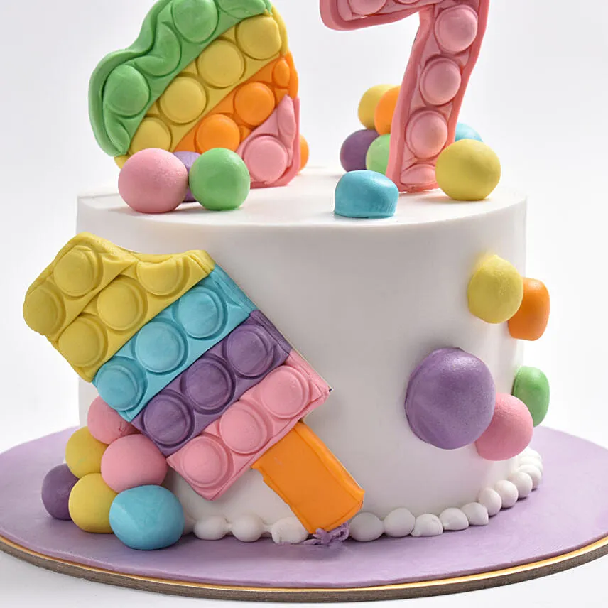 Pop It Puzzle Cake