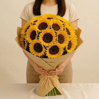 Sunny Hill 20 Sunflowers Bouquet