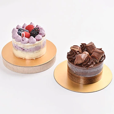 Exquisite Duo Delight Monocakes – Vanilla & Chocolate Sensation