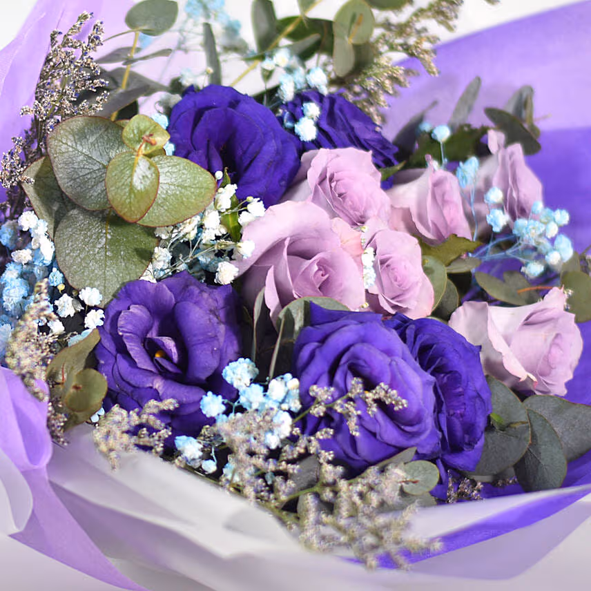 Mixed Flowers Attractive Bouquet With Cake
