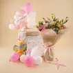Baby Girl Hamper with Flowers n Balloons