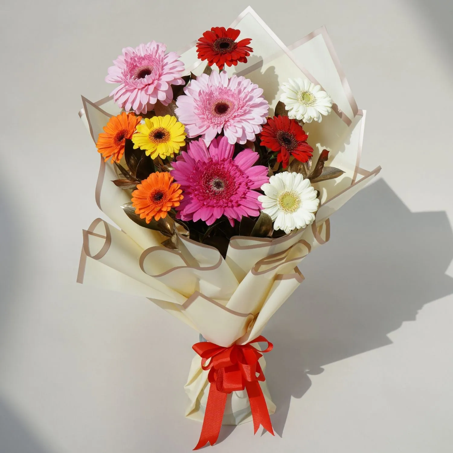 Vibrant Gerbera Sherbet Bouquet - Multicolored Elegance