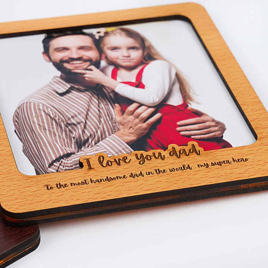 2 Fridge Magnet And Wooden Bottle For Dad