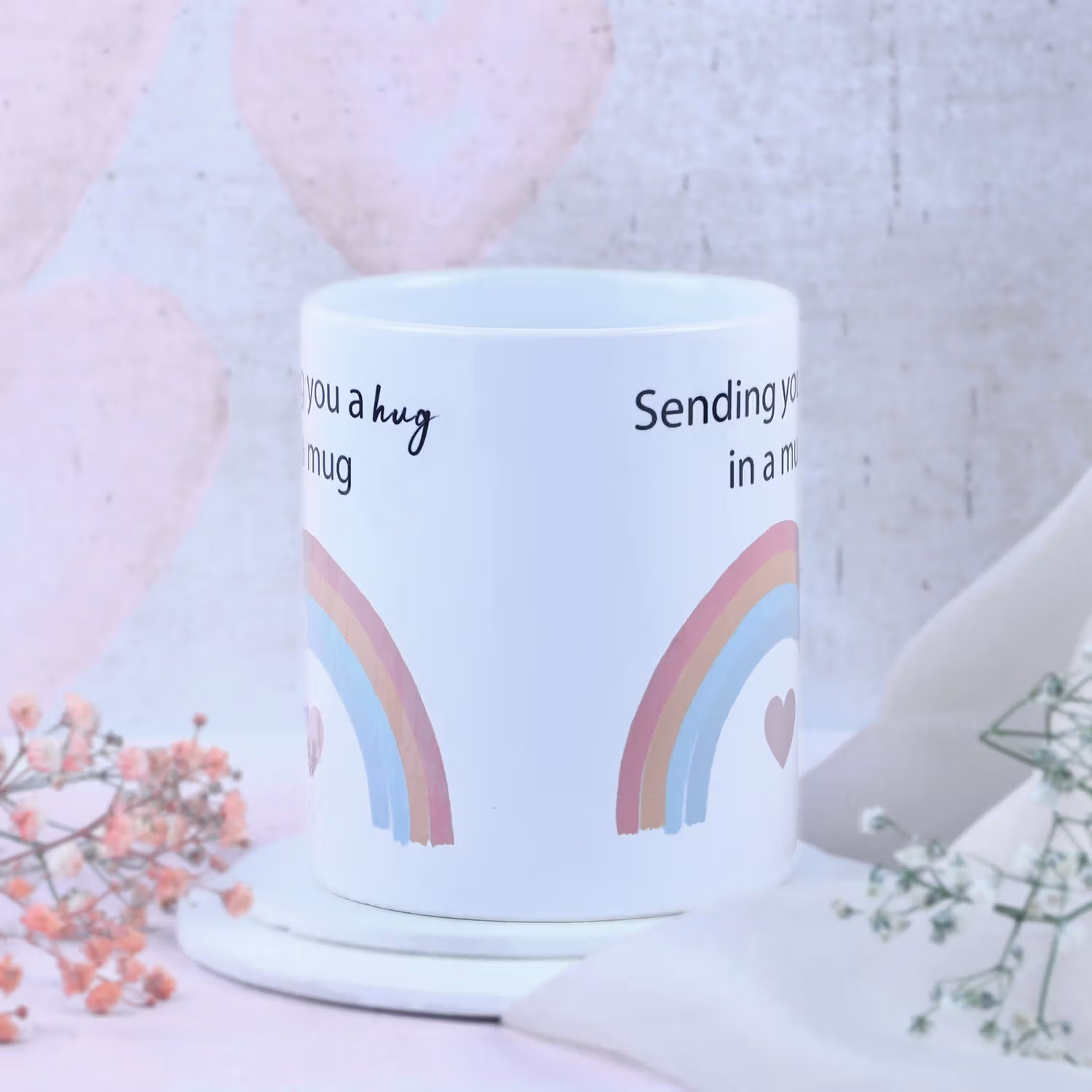 Love Filled Mug: Send a Hug in a Mug with Heartwarming Design