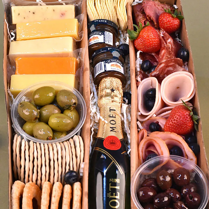 Champagne & Treats Tray Box