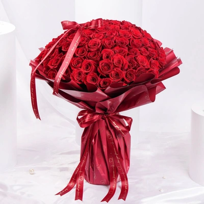 Love Medley Valentine's Bouquet | 100 Exquisite Roses