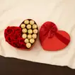 Heart of Passion Roses n Chocolates Gift Box