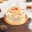 Festive Gingerbread Man Chocolate Holiday Cake