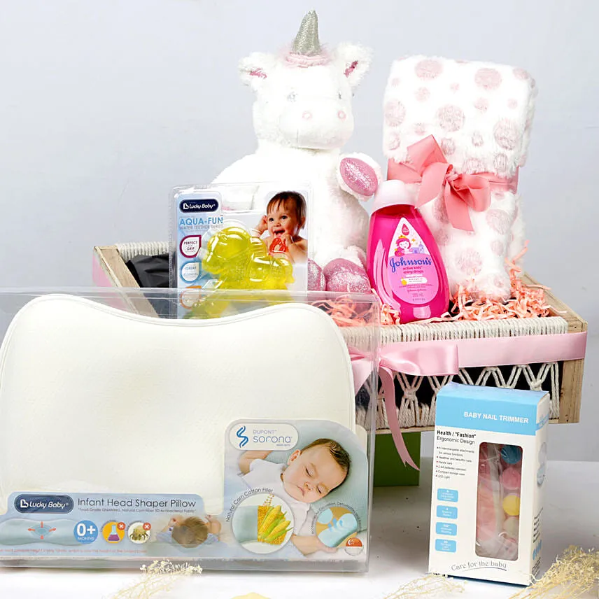 Baby Girl Unicorn Gift Basket