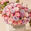Exquisite Arrangement of Roses & Carnations in a Luxury Ceramic Vase - Arrangement