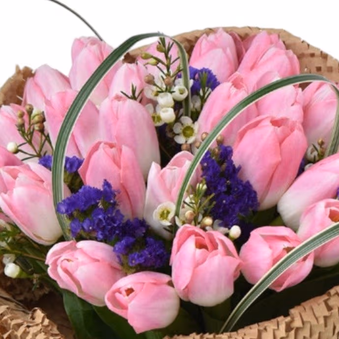 Tulips Pink Bouquet Arrangement