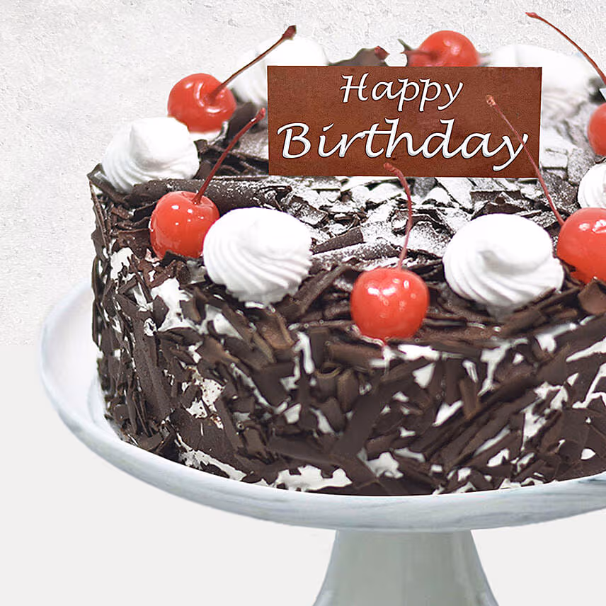 Appetizing Black Forest Cake For Birthday