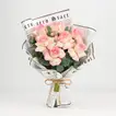 Rustic Rose Beauty Bouquet - Elegant Pink Roses & Eucalyptus Arrangement