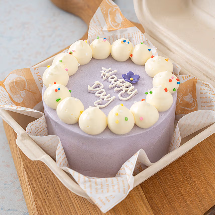 Sweet Purple Korean Bento Strawberry Cake