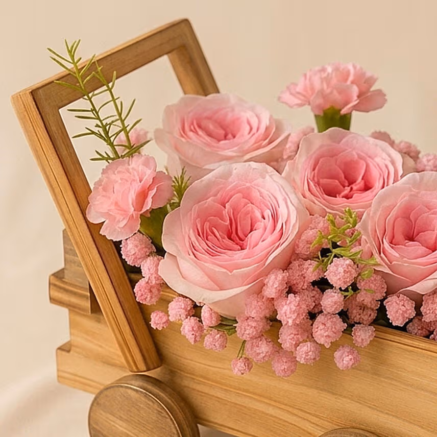 Elegant Pink Roses & Tulips