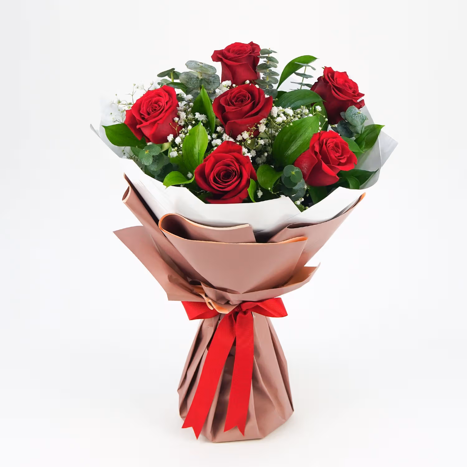 Bunch Of Beautiful 6 Red Roses