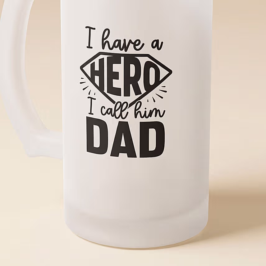 Frosted Beer Mug for Hero Dad - Father's Day Gift