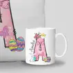 Personalized Easter Name Initial Mug and Cushion Set