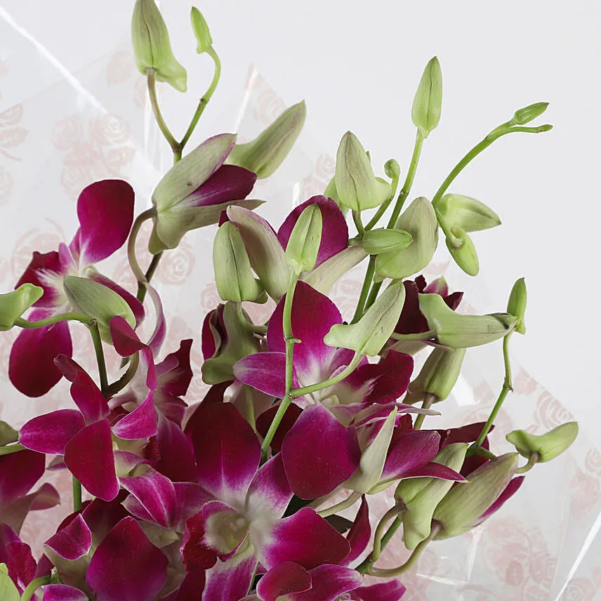 Royal Orchids Bunch With Ferrero Rocher