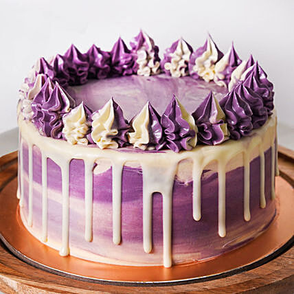 Purple Icing Rain: Luxurious Chocolate Cake Delight